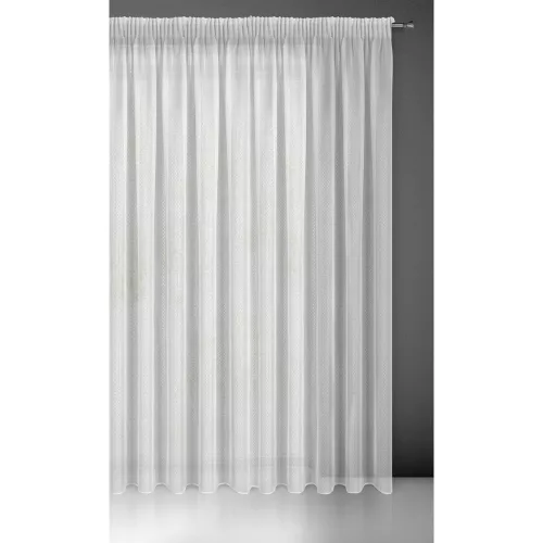 Loara mintás dekor függöny Fehér/ezüst 300x270 cm