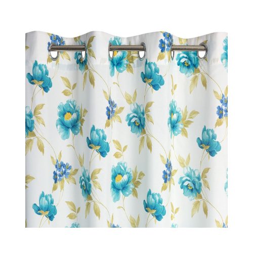 Alma mintás dekor függöny Fehér/kék 140x250 cm