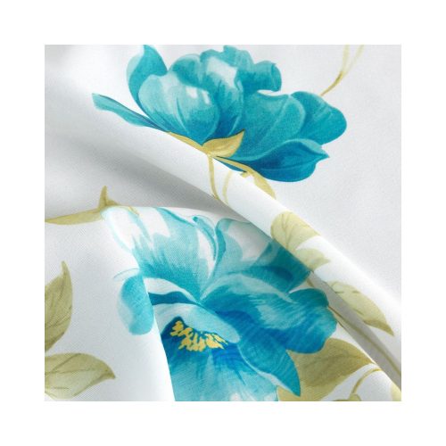 Alma mintás dekor függöny Fehér/kék 140x250 cm