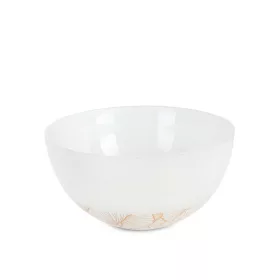 Luna3 üveg tál Fehér/arany 25x15 cm