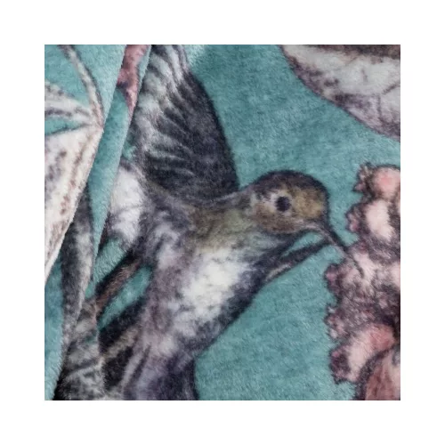 Ara plüss takaró Türkiz/szürke 150x200 cm