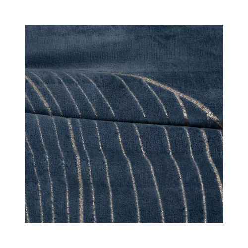 Blanca plüss takaró Gránátkék/arany 150x200 cm