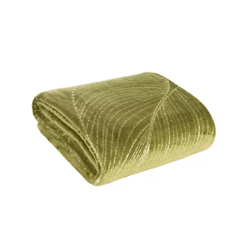 Blanca plüss takaró Olívazöld 150x200 cm