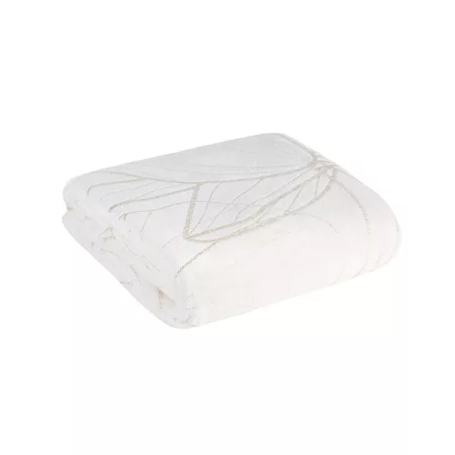 Lili plüss takaró Fehér/arany 150x200 cm