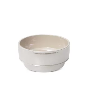   Simona3 dekoratív kerámia tál gyöngyház szín 20x20x10 cm