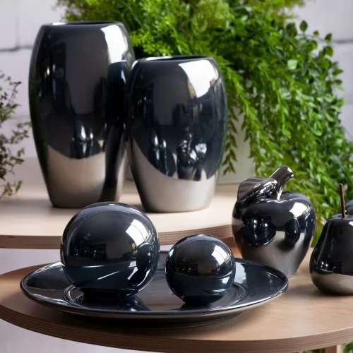 Simona5 dekoratív kerámia tál Gránátkék 30x30 cm