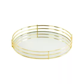   Pati2 tükrös dísztálca art deco peremmel Arany 30x30x5 cm