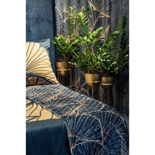 Musa4 prémium ágyneműhuzat Gránátkék/arany 160x200 cm - 70x80 cm 2db