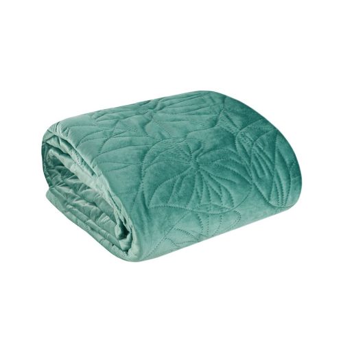 Salvia1 bársony ágytakaró Szürkészöld 280x260 cm