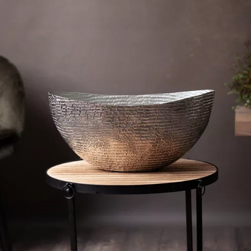 Pari1 fém dekor tál Ezüst 45x22x22 cm