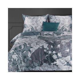   Premium10 krepp ágyneműhuzat Acélszürke/világoszöld 220x200 cm - 70x80 cm 2db