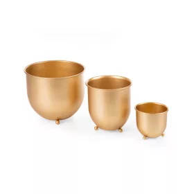 Fém virágtartó szett Arany 3db-os