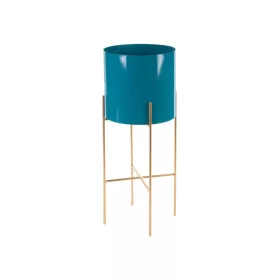 Fém virágtartó állvány Türkiz/arany 22x53 cm