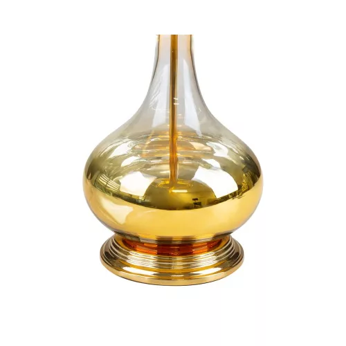 Lotos9 asztali lámpa bársony búrával Türkiz/arany 32x61 cm