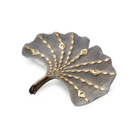 Kali ginkgo levél figura Ezüst/arany 20x24x3 cm