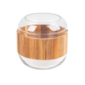 Grace2 04 üveg váza Fehér/világosbarna 19x19 cm