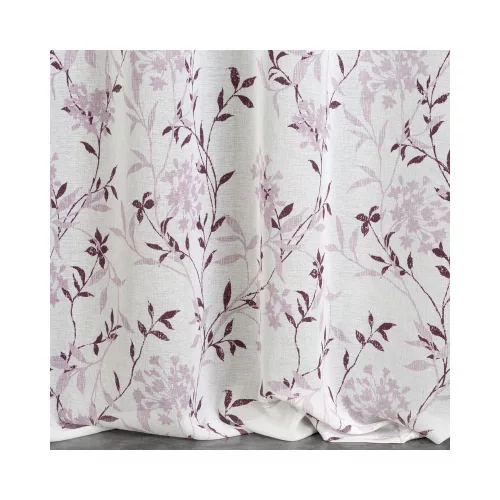 Fiona mintás dekor függöny Fehér/lila 140x250 cm