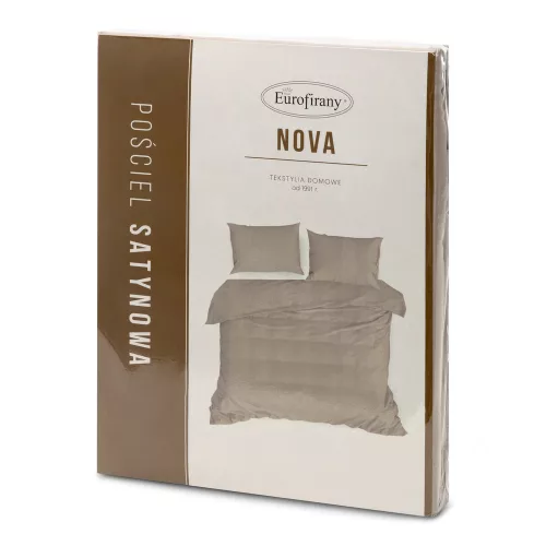 Nova3 pamut-szatén ágyneműhuzat Bézs 160x200 cm - 70x80 cm 2db