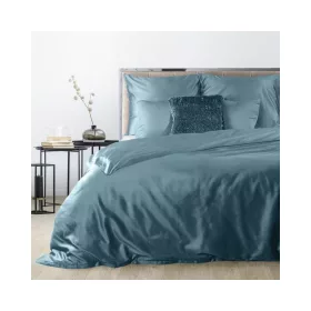   Dina egyszínű pamut-szatén ágyneműhuzat Türkiz 140x200 cm - 70x80 cm 1db