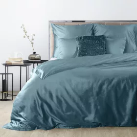   Dina egyszínű pamut-szatén ágyneműhuzat Petrolkék 220x200 cm - 70x80 cm 2db
