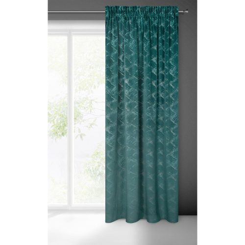 Adria bársony sötétítő függöny Sötét türkiz/pezsgő 140x270 cm