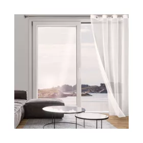   Tamina matt anyagú mikrohálós fényáteresztő függöny Fehér 140x250 cm