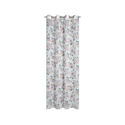 Emi mintás dekor függöny Fehér/rózsaszín 140x250 cm