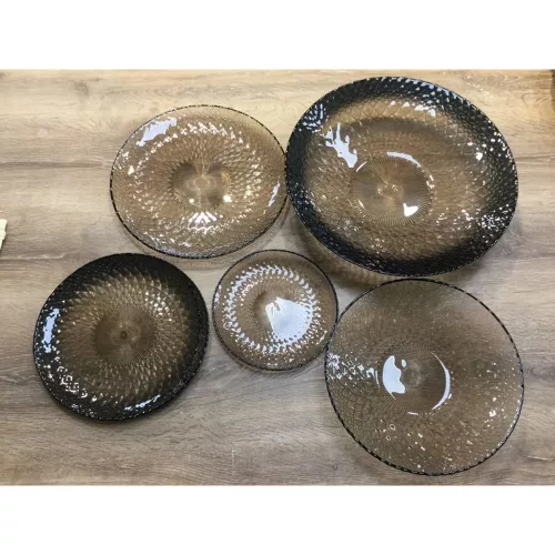 Lea üveg tál Fekete 21x21x10 cm