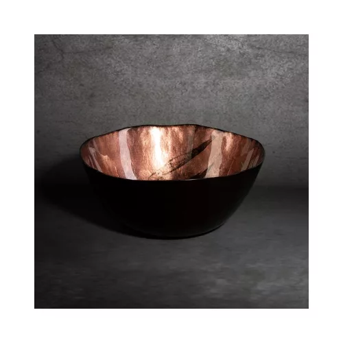 Pati üveg tál Barna/fekete 16x15x6 cm