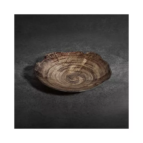 Pari üveg tál Barna/bézs 21x21x4 cm