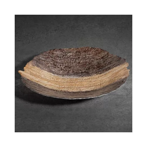 Demi üveg tál Barna/arany 39x39x8 cm