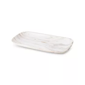 Asli márványos hatású kerámia tál Fehér 30x16x3 cm