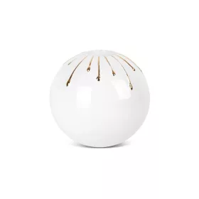 Luis 03 kerámia gyertyatartó Fehér/arany 15x15x13 cm