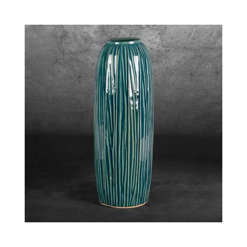 Rea kerámia váza Zöld/bézs 17x17x36 cm