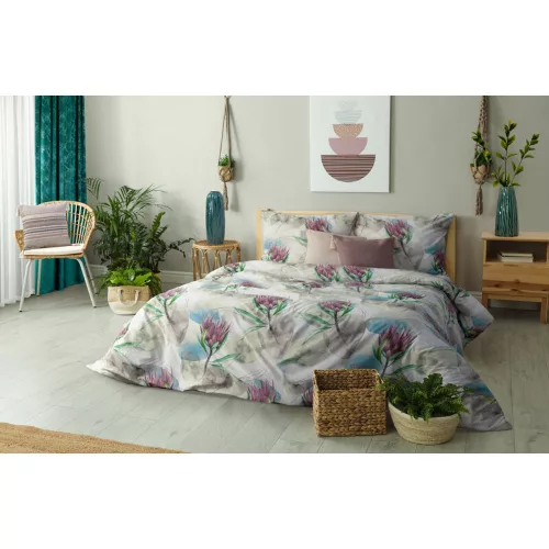 Rea kerámia nagy váza Zöld/bézs 17x17x45 cm