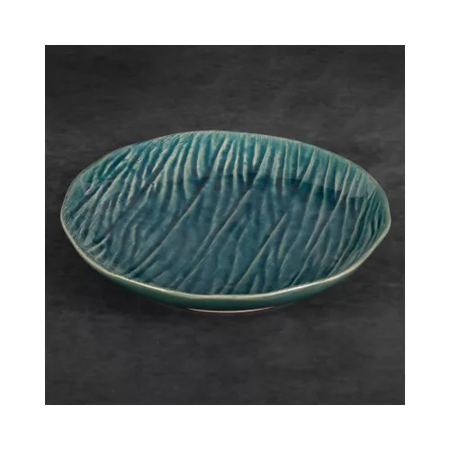 Rea dekoratív kerámia tál Zöld/bézs 25x25x5 cm