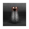 Morena kerámia váza Acélszürke/bronz 14x14x27 cm