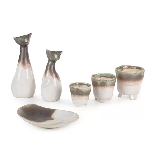 Katia dekoratív kerámia tál Krémszín/bézs 28x23x6 cm