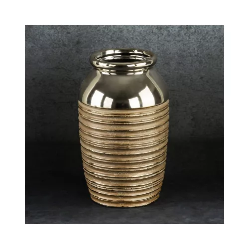 Dori kerámia arany váza 17x17x28 cm