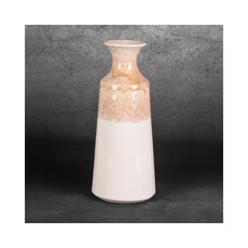 Ruben kerámia váza Krémszín 16x16x40 cm