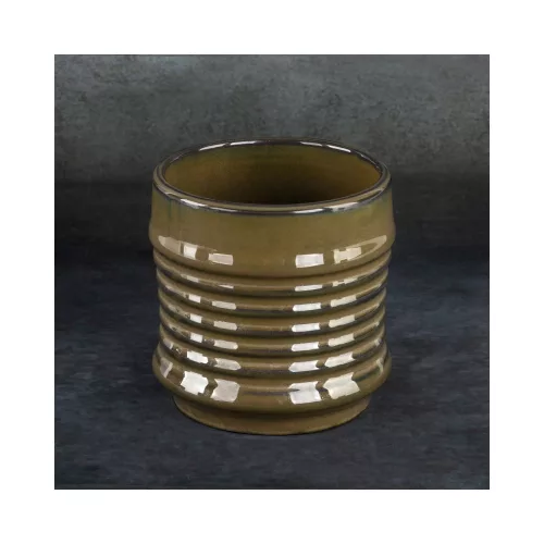 Sami kerámia kaspó Barna 11x11x11 cm