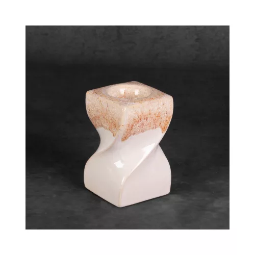 Ruben kerámia gyertyatartó Krémszín 8x8x12 cm