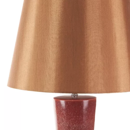 Elda asztali lámpa Piros/világosbarna 35x35x75 cm