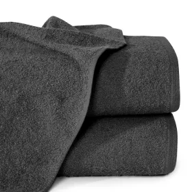   Egyszínű klasszikus törölköző 400 g/m2 Fekete 50x100 cm