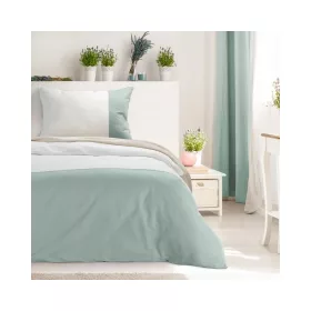   Novad kétszínű pamut ágyneműhuzat Fehér/menta 140x200 cm - 70x90 cm 1db