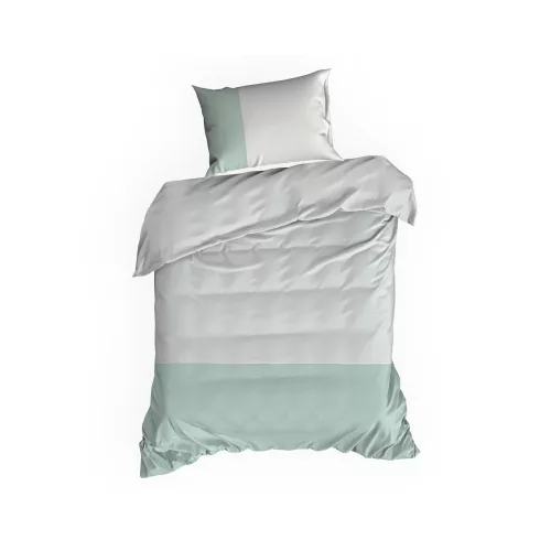 Novad kétszínű pamut ágyneműhuzat Fehér/menta 140x200 cm - 70x90 cm 1db