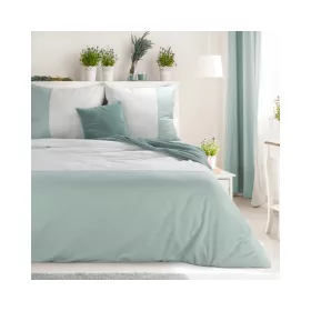   Novad kétszínű pamut ágyneműhuzat Fehér/menta 220x200 cm - 70x80 cm 2db