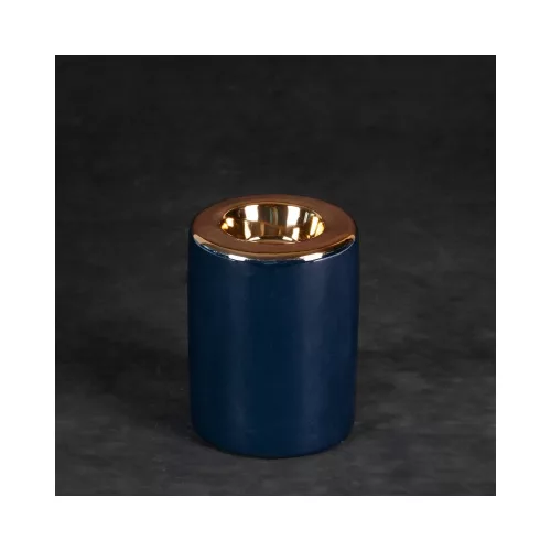 Amora1 kerámia gyertyatartó Gránátkék 8x8x10 cm