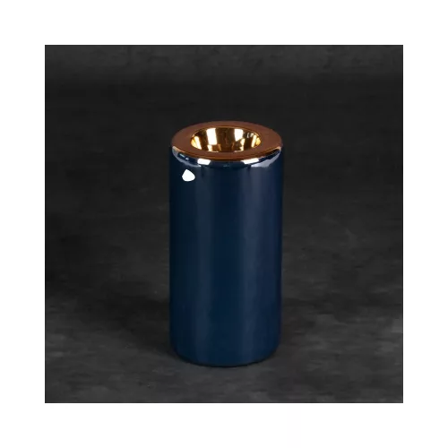 Amora1 kerámia gyertyatartó Gránátkék 8x8x15 cm