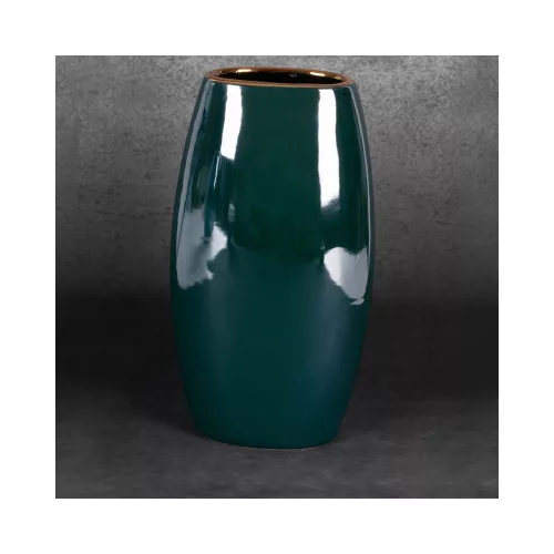 Amora2 kerámia váza Zöld 19x12x35 cm
